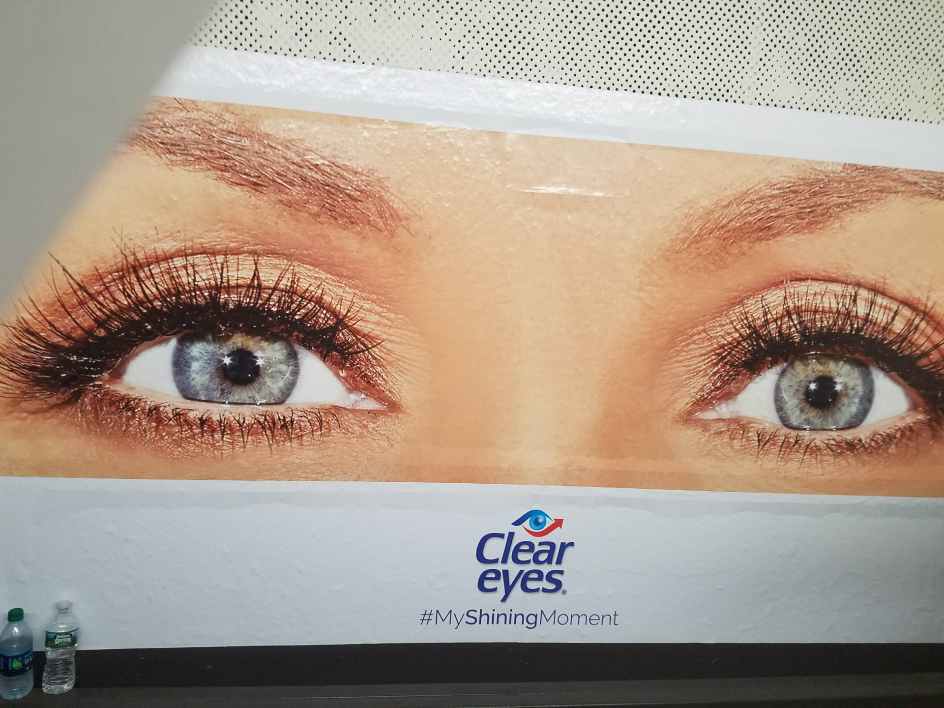 Vanessa Williams' eyes on the Clear Eyes #MyShiningMoment campaign banner