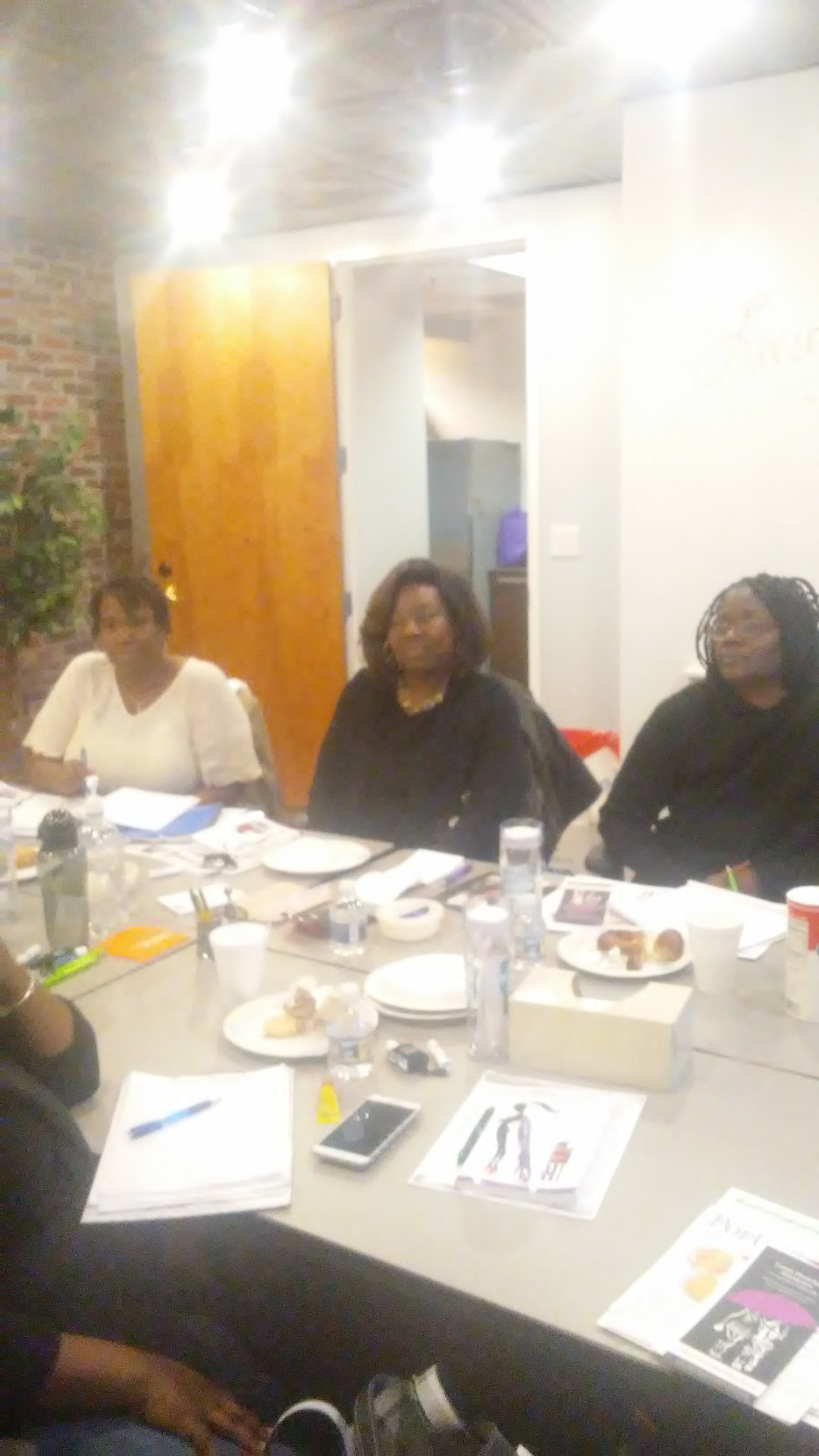 Workshop participants listening and reflecting together